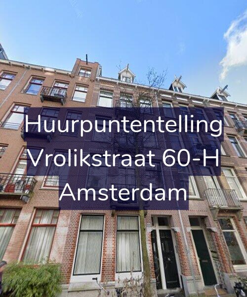 Foto gevel Huurpuntentelling voor Vrolikstraat 60-H, Amsterdam