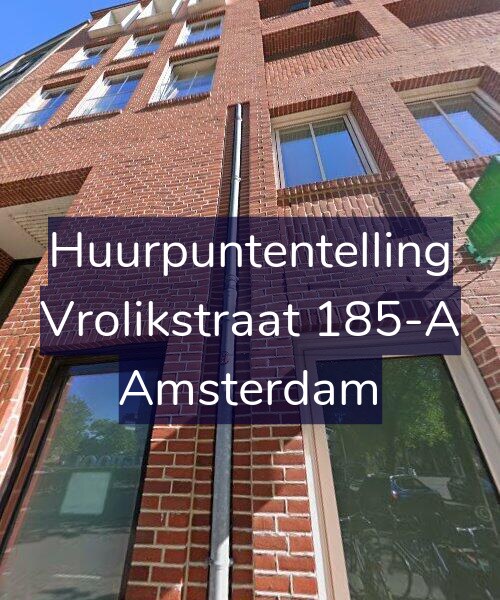 Foto gevel Huurpuntentelling voor Vrolikstraat 185-A, Amsterdam