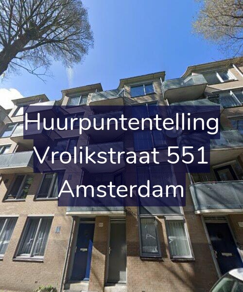 Foto gevel Huurpuntentelling voor Vrolikstraat 551, Amsterdam