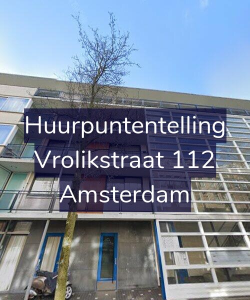 Foto gevel Huurpuntentelling voor Vrolikstraat 112, Amsterdam