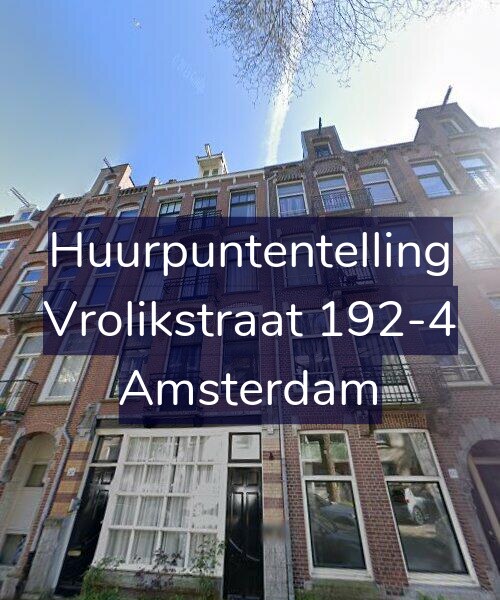 Foto gevel Huurpuntentelling voor Vrolikstraat 192-4, Amsterdam
