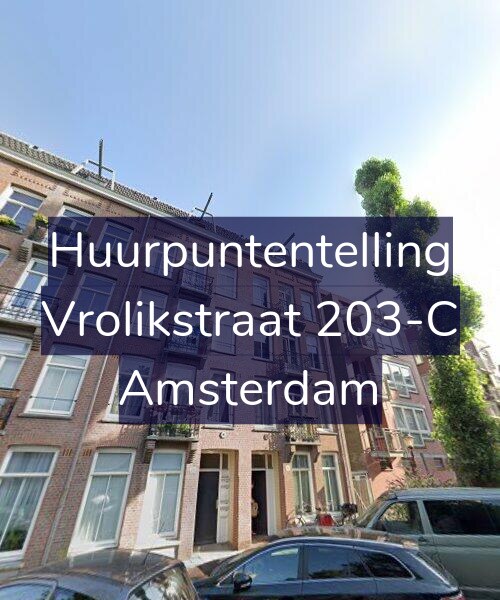 Foto gevel Huurpuntentelling voor Vrolikstraat 203-C, Amsterdam