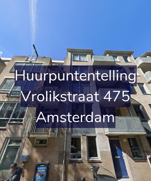 Foto gevel Huurpuntentelling voor Vrolikstraat 475, Amsterdam