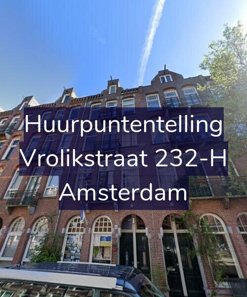 Foto gevel Huurpuntentelling voor Vrolikstraat 232-H, Amsterdam