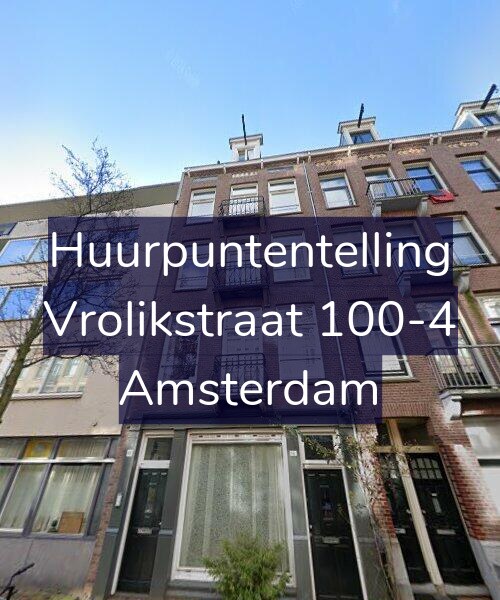 Foto gevel Huurpuntentelling voor Vrolikstraat 100-4, Amsterdam