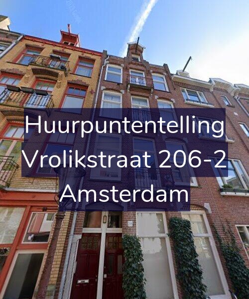Foto gevel Huurpuntentelling voor Vrolikstraat 206-2, Amsterdam