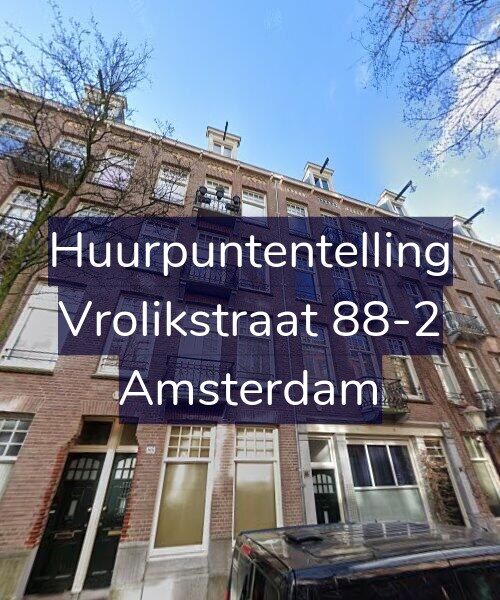 Foto gevel Huurpuntentelling voor Vrolikstraat 88-2, Amsterdam