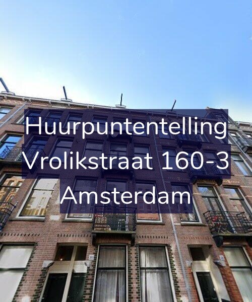 Foto gevel Huurpuntentelling voor Vrolikstraat 160-3, Amsterdam