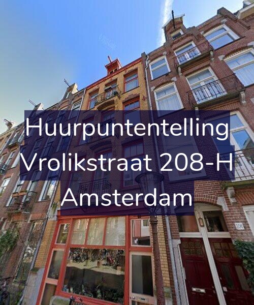 Foto gevel Huurpuntentelling voor Vrolikstraat 208-H, Amsterdam