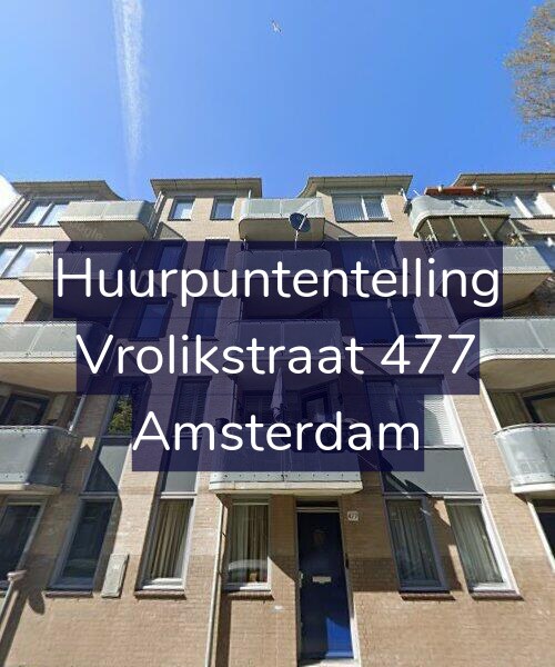 Foto gevel Huurpuntentelling voor Vrolikstraat 477, Amsterdam