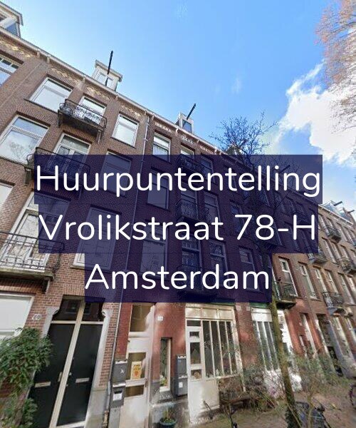 Foto gevel Huurpuntentelling voor Vrolikstraat 78-H, Amsterdam