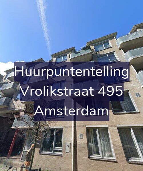 Foto gevel Huurpuntentelling voor Vrolikstraat 495, Amsterdam