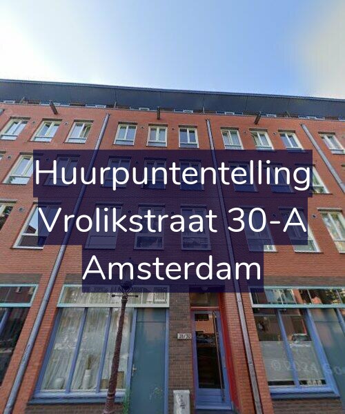 Foto gevel Huurpuntentelling voor Vrolikstraat 30-A, Amsterdam