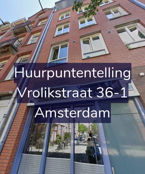 Foto gevel Huurpuntentelling voor Vrolikstraat 36-1, Amsterdam