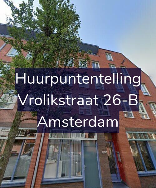 Foto gevel Huurpuntentelling voor Vrolikstraat 26-B, Amsterdam