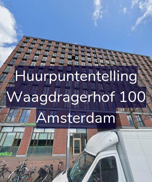 Foto gevel Huurpuntentelling voor Waagdragerhof 100, Amsterdam