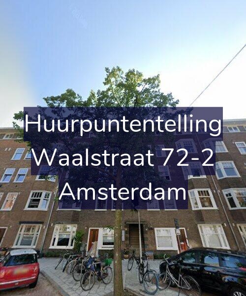Foto gevel Huurpuntentelling voor Waalstraat 72-2, Amsterdam