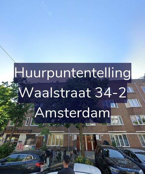 Foto gevel Huurpuntentelling voor Waalstraat 34-2, Amsterdam
