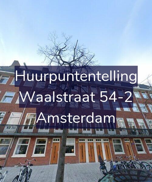 Foto gevel Huurpuntentelling voor Waalstraat 54-2, Amsterdam