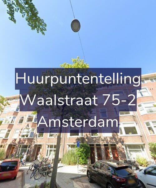 Foto gevel Huurpuntentelling voor Waalstraat 75-2, Amsterdam