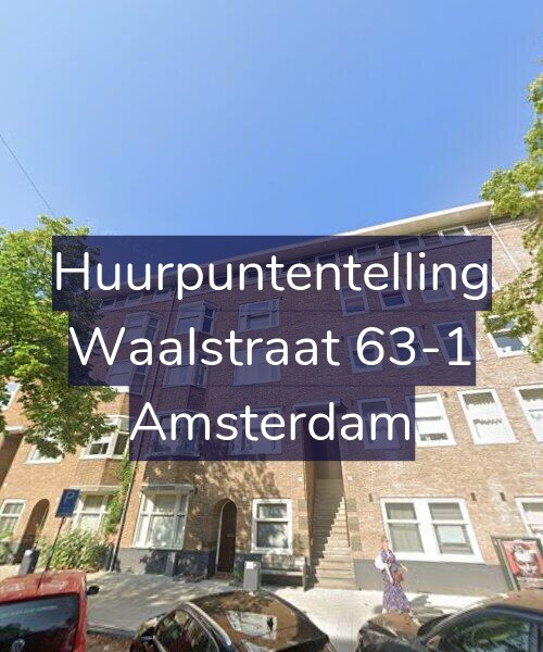 Foto gevel Huurpuntentelling voor Waalstraat 63-1, Amsterdam