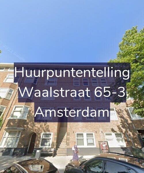Foto gevel Huurpuntentelling voor Waalstraat 65-3, Amsterdam