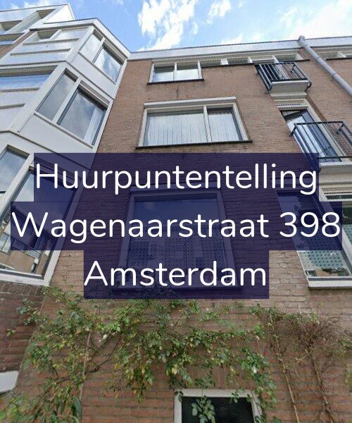 Foto gevel Huurpuntentelling voor Wagenaarstraat 398, Amsterdam