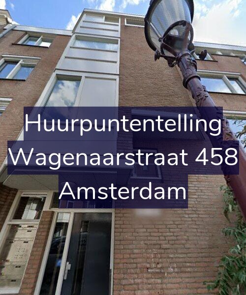 Foto gevel Huurpuntentelling voor Wagenaarstraat 458, Amsterdam