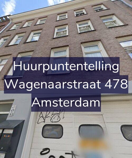 Foto gevel Huurpuntentelling voor Wagenaarstraat 478, Amsterdam