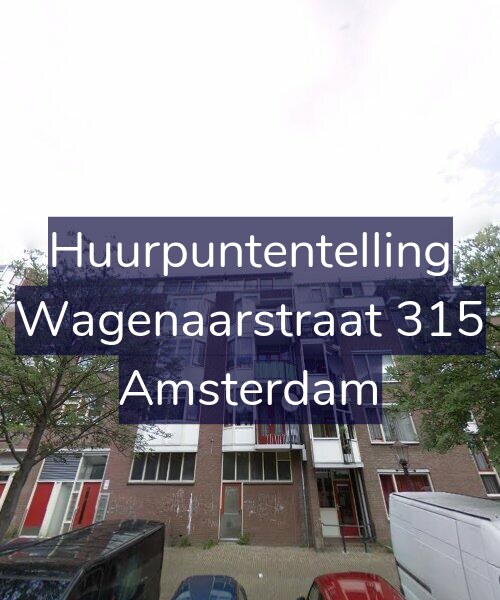 Foto gevel Huurpuntentelling voor Wagenaarstraat 315, Amsterdam
