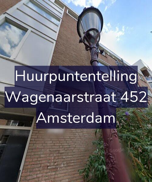 Foto gevel Huurpuntentelling voor Wagenaarstraat 452, Amsterdam