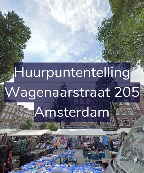 Foto gevel Huurpuntentelling voor Wagenaarstraat 205, Amsterdam