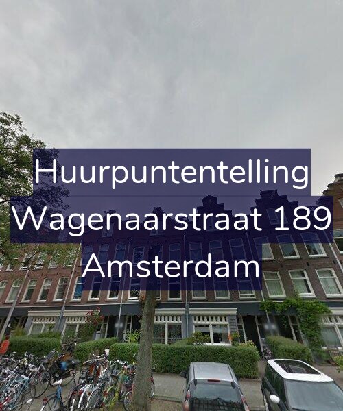 Foto gevel Huurpuntentelling voor Wagenaarstraat 189, Amsterdam
