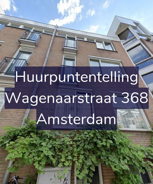Foto gevel Huurpuntentelling voor Wagenaarstraat 368, Amsterdam