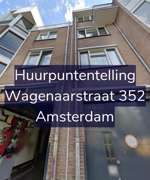 Foto gevel Huurpuntentelling voor Wagenaarstraat 352, Amsterdam