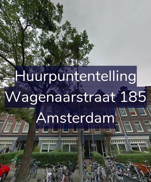 Foto gevel Huurpuntentelling voor Wagenaarstraat 185, Amsterdam