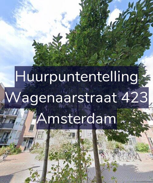 Foto gevel Huurpuntentelling voor Wagenaarstraat 423, Amsterdam