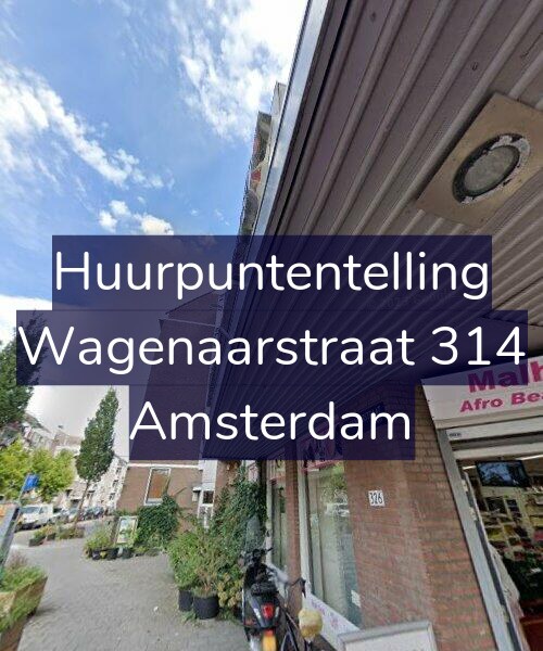 Foto gevel Huurpuntentelling voor Wagenaarstraat 314, Amsterdam