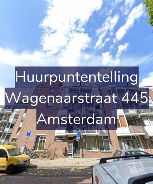 Foto gevel Huurpuntentelling voor Wagenaarstraat 445, Amsterdam