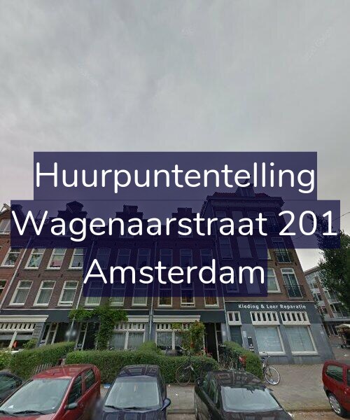 Foto gevel Huurpuntentelling voor Wagenaarstraat 201, Amsterdam