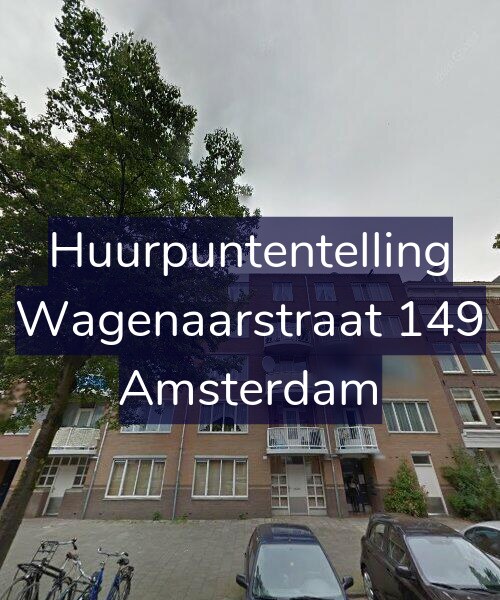 Foto gevel Huurpuntentelling voor Wagenaarstraat 149, Amsterdam