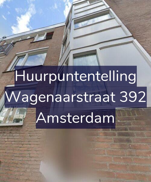 Foto gevel Huurpuntentelling voor Wagenaarstraat 392, Amsterdam