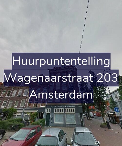 Foto gevel Huurpuntentelling voor Wagenaarstraat 203, Amsterdam
