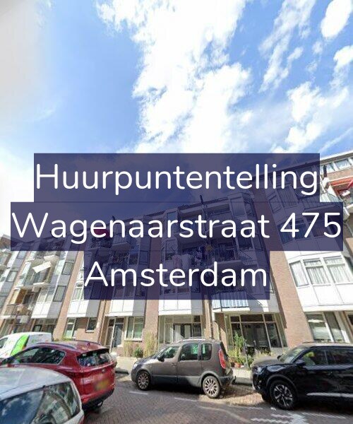 Foto gevel Huurpuntentelling voor Wagenaarstraat 475, Amsterdam