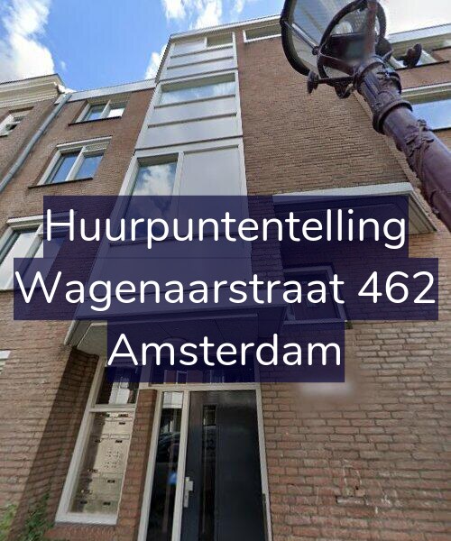 Foto gevel Huurpuntentelling voor Wagenaarstraat 462, Amsterdam