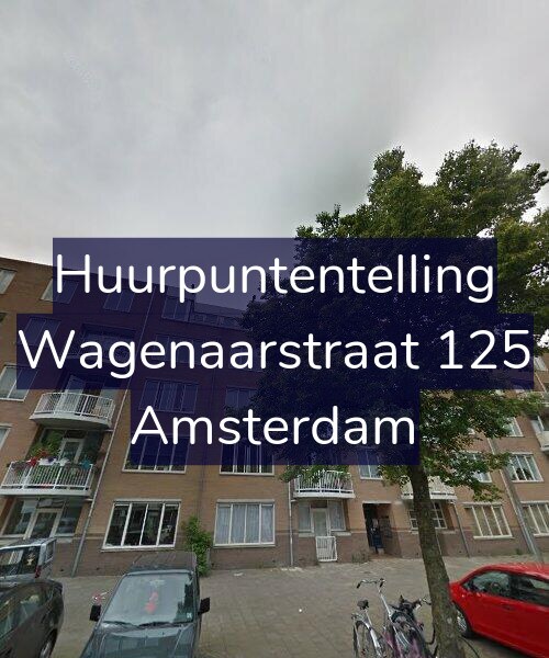 Foto gevel Huurpuntentelling voor Wagenaarstraat 125, Amsterdam
