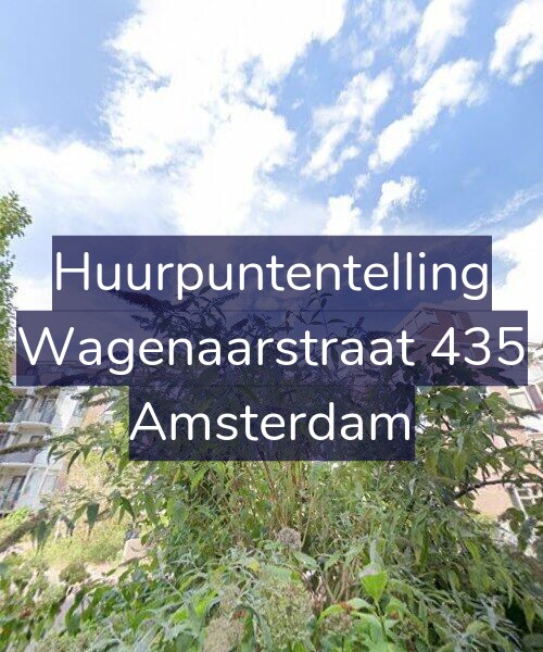Foto gevel Huurpuntentelling voor Wagenaarstraat 435, Amsterdam