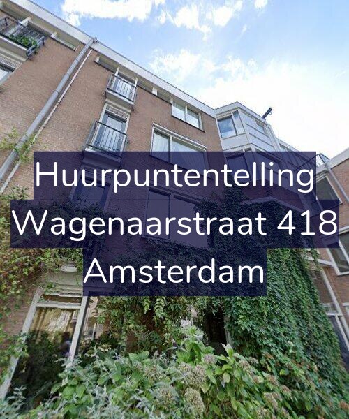 Foto gevel Huurpuntentelling voor Wagenaarstraat 418, Amsterdam