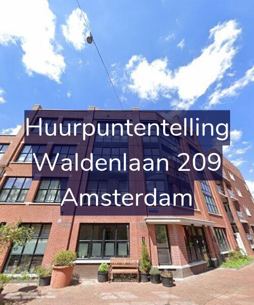 Foto gevel Huurpuntentelling voor Waldenlaan 209, Amsterdam
