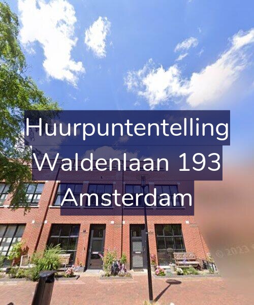 Foto gevel Huurpuntentelling voor Waldenlaan 193, Amsterdam